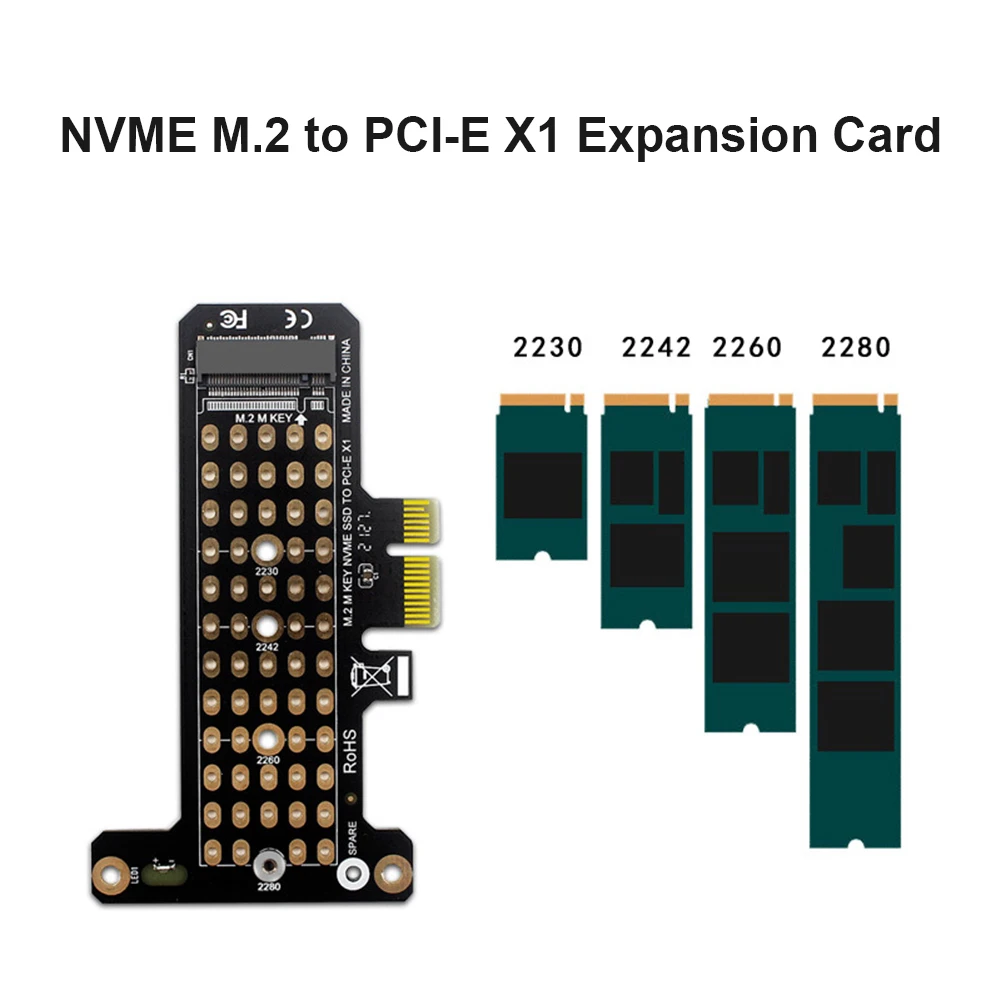 NVMe SSD M.2 PCIe 1x Adapter - PCIe to M.2 Adapter, PCI Express X1 Card Riser Support PCI-E 4.0/3.0 Converter Description Image.This Product Can Be Found With The Tag Names Cheap Computer Cables Connectors, Computer Cables Connectors, Computer Office, High Quality Computer Office