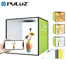 PULUZ ışık kutusu Mini katlanabilir fotoğraf stüdyosu kutusu fotoğraf LED 30cm ışık kutusu stüdyo çekim çadır kutusu kiti ve 6 renk arka planında