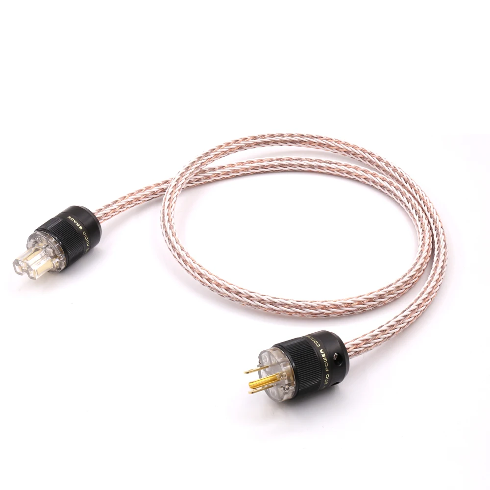Кабель питания Hi Fi 12TC 6N OCC HIFI шнур с вилкой США для усилителя DVD mutimedia|Кабели VGA| |