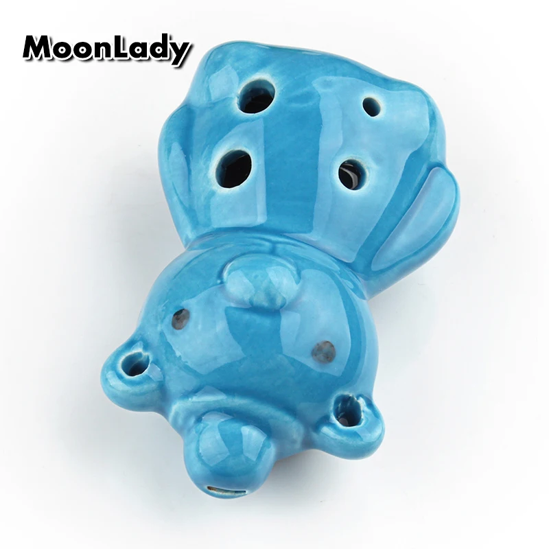  4 Colors Ocarina 6 Hole Bear Small Ocarina Alto C Tone Beginner Ocarina Tourist Souvenir Teaching T - 4000401294612