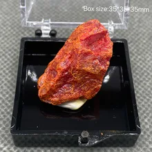 

100% natural realgar rough ore specimen stone crystal free shipping +Box size:35*35*35mm