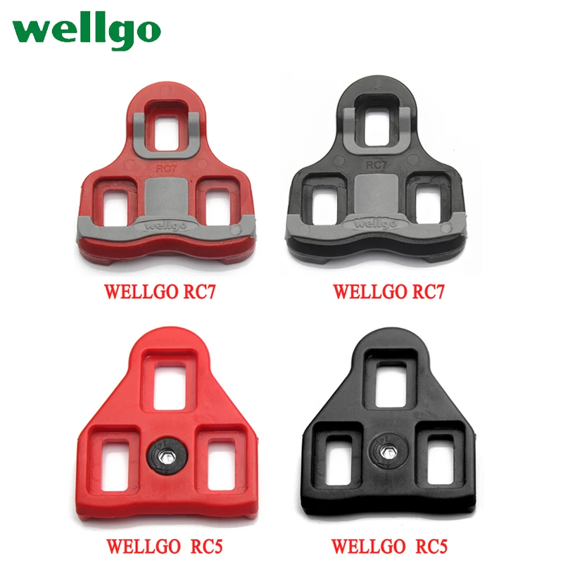 Велосипедные педали Wellgo велосипедные с замком аксессуары RC7 черные/красные шипы