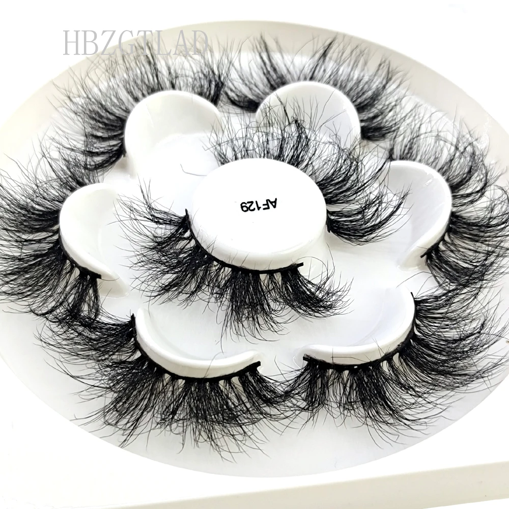 

NEW 4 Pairs Faux Mink Eyelashes 25mm Lashes Fluffy Messy 3D Mink Lashes Wholesale 2 Pairs Natural False Eyelashes Extension