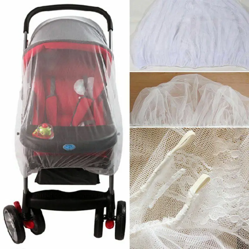 pudcoco 2020 Brand New Newborn Toddler Infant Baby Stroller Crip Netting Pushchair Mosquito Insect Net Safe Mesh Buggy White