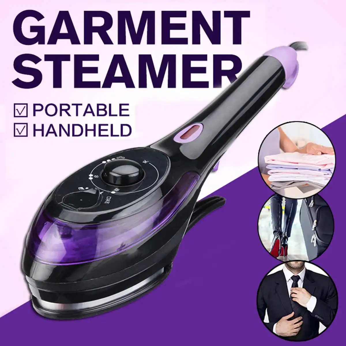 

1000W 220V Handheld Clothes Ironing Machine Portable Electric Garment Steamer Mini Travel Hanging Steaming Iron Cloth Brush