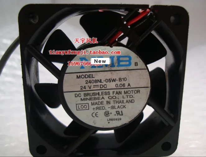 Для NMB-MAT 2408NL-05W-B10 L00 DC 24V 0.06A 2-проводной 60X60X20mm Сервер вентилятор охлаждения |