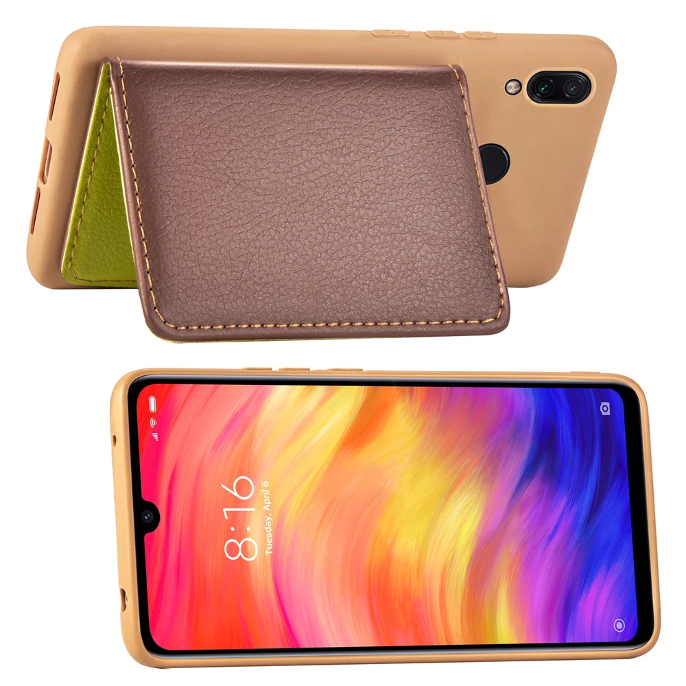 Для Xiaomi Redmi 7 Чехол на заднюю панель многофункциональный ТПУ+ кожаный чехол-кошелек для телефона с защитой от царапин противоударный защитный чехол с отделениями для карт