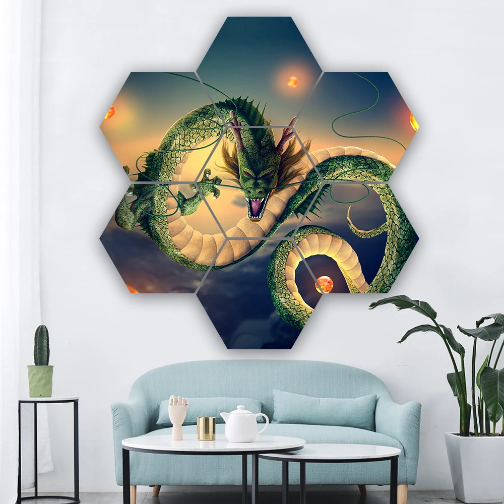 Капики в рамке Reay Hang Wall Art DBZ Dragon God Холст Искусство настенное искусство для дома