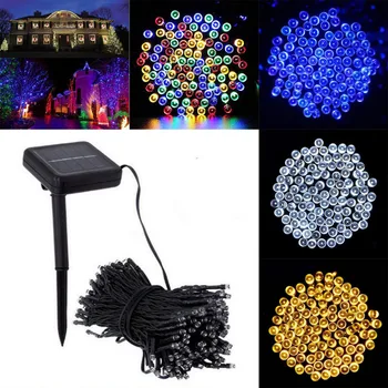 

New 12M 100 LED Solar Panel Powered Fairy Light String Lamp Party Xmas Tree Decor Garden Wedding Party Decoration String Lamp XI