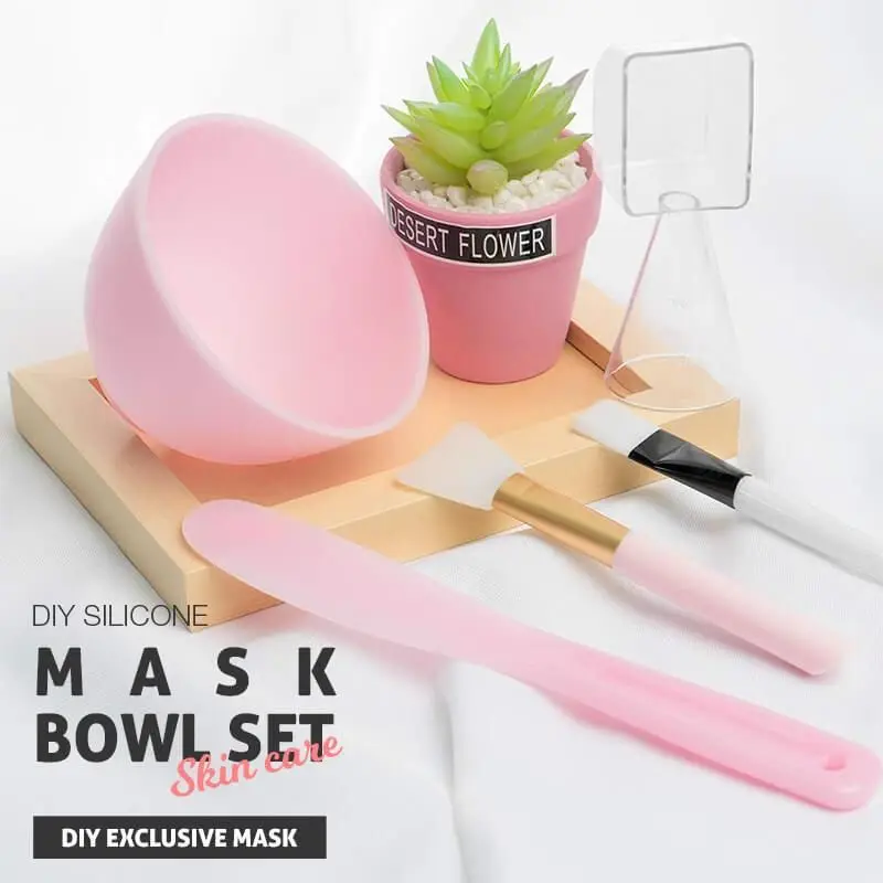 DIY силиконовая маска набор чаш для Красота уход за кожей лица миска смешивания