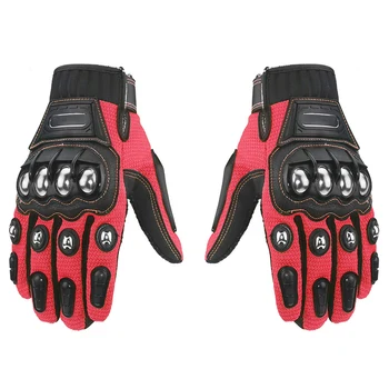 

1pair Alloy Steel Touch Screen Accessories Durable Motorcycle Gloves Protective Gear Ergonomic Racing Full Finger Anti Slip