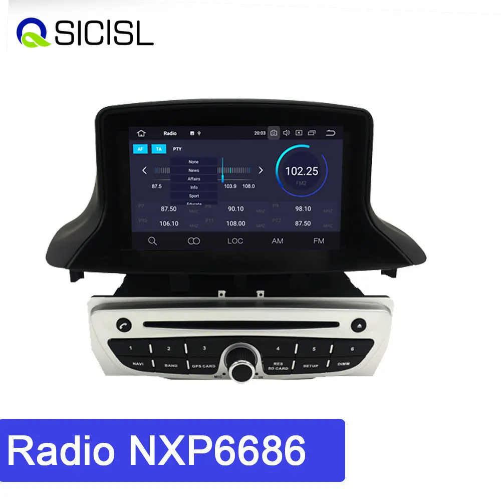 PX6 4+64GB Андройд 9,0 Магнитола Андройд для рено меган 3 / Fluence 2009- автомагнитола dvd gps плеер магнитола рено меган 3 Штатная Магнитола 2 din андроид с навигацией мультимедиа для авто