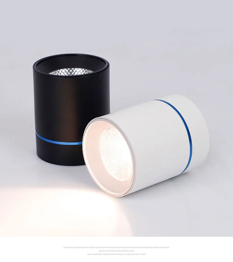 

black and white body LED Ceiling Spot Lights 7W 10W 12W 15W LED cob Downlight Surface Mounted for For Kitchen Bathroom Light