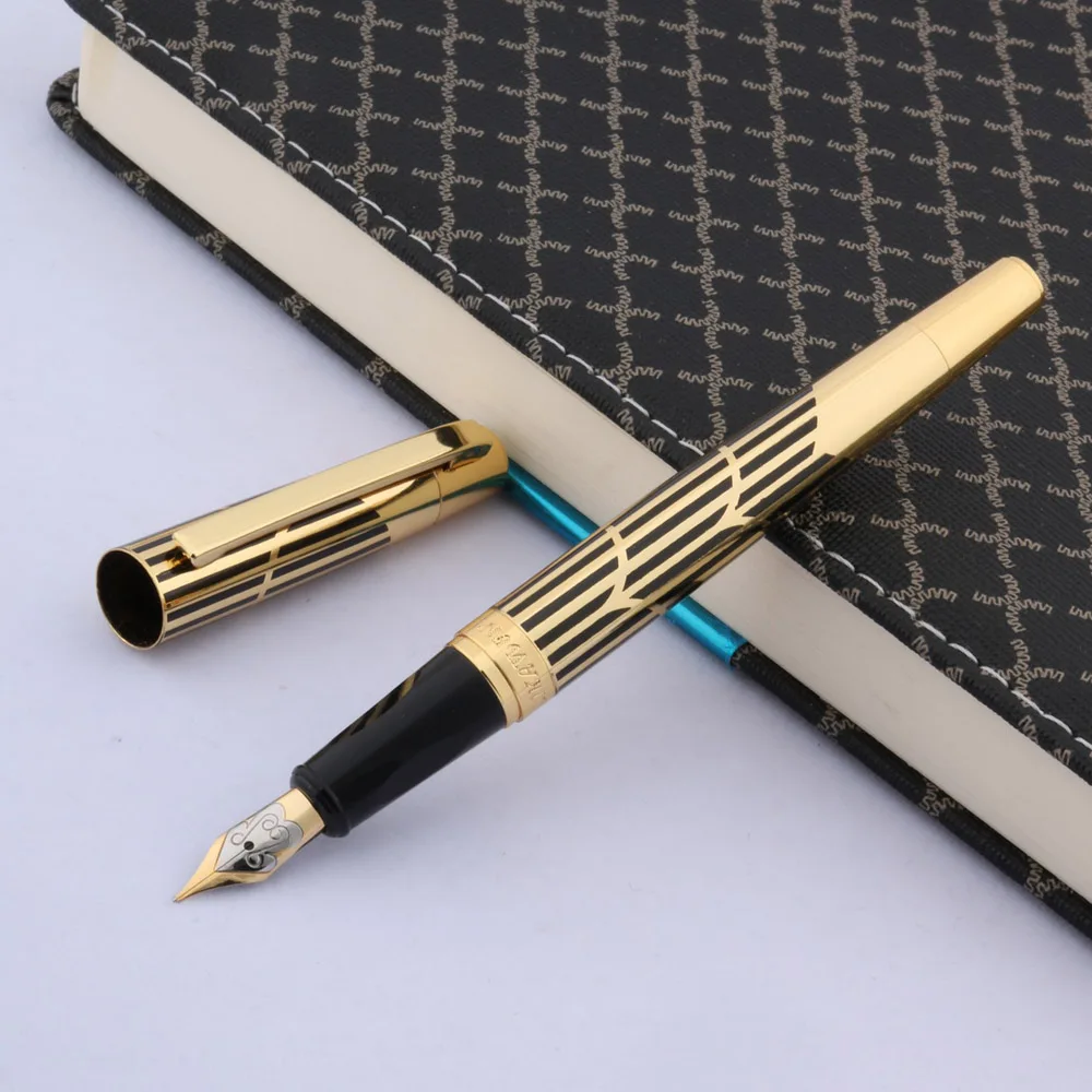 OFFICE new classical line Commerce black gift Golden Fountain Pen School Student Office Gifts Stationery | Канцтовары для офиса и