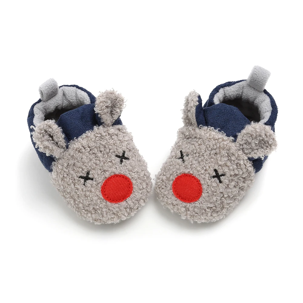 Модные зимние теплые для детей, свернутая обувь для мальчиков и девочек, милый ягненок, ботинки для колыбельки, повседневные ботиночки с животным узором для девочек 0-18 месяцев
