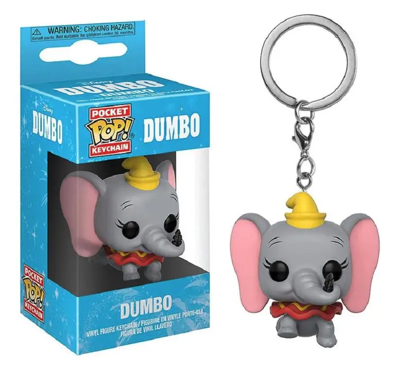 FUNKO POP мультфильм фильм Dumbo Карманный Брелок игрушки виниловые фигурки Коллекция Модель игрушки для детей Рождественский подарок