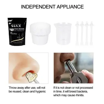 

Nose Ear Hair Removal Wax Kit Painless & Easy Mens Nasal Waxing Nose Hair Removal Cosmetic Tool Nose Hair Trimmer Men Remover