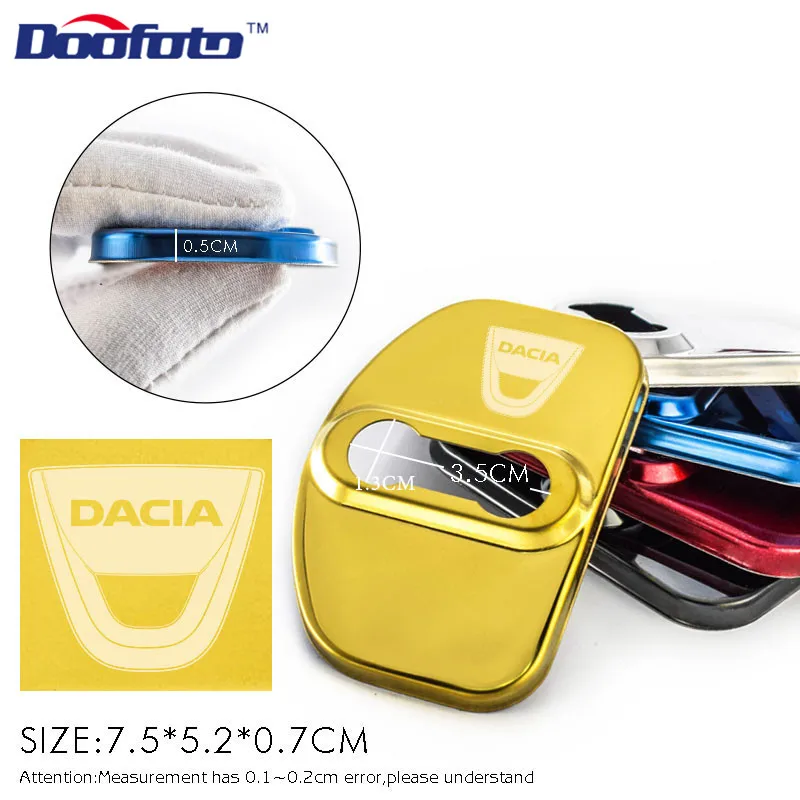 Doofoto 4x крышка дверного замка автомобиля для Dacia Logan MCV Sandero Stepway Lodgy аксессуары стильный замок Защитная крышка оболочка