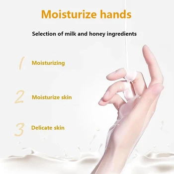 120g Milk Honey Essence Nourishing Hand Wax Whitening Removing Dead Skin Mask Hand Skin Care