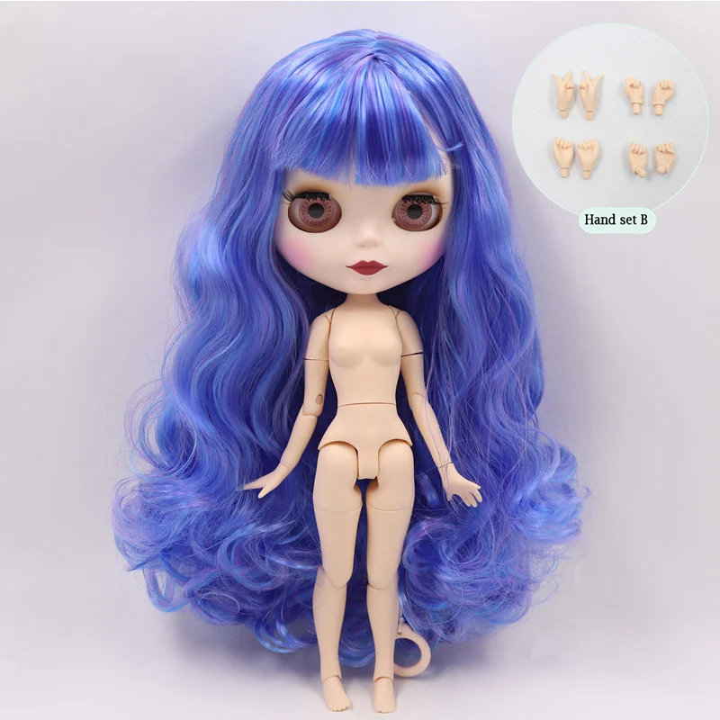 ICY Nude Blyth пользовательские куклы № BL7216/6208 светильник розовый микс Voilet белый цвет кожи 1/6 bjd, pullip, licca, jerryberry - Цвет: B doll with hand B
