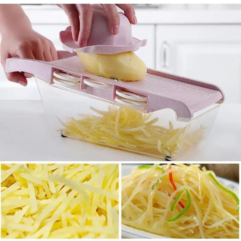 Пшеница соломенная резка овощей, картофеля нож для нарезки 7 в 1 Кухня аксессуар Поддержка дропшиппинг