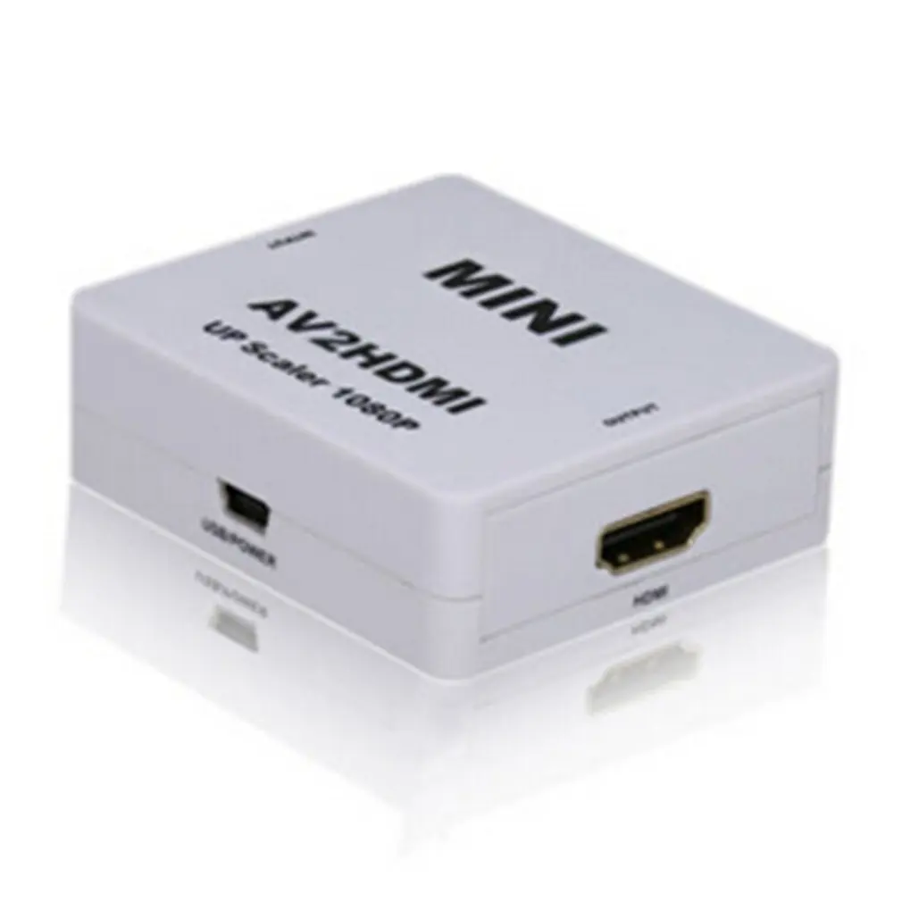 HDMI К AV скейлер адаптер HD видео конвертер коробка HDMI к RCA AV/CVSB L/R видео 1080P HDMI2AV Поддержка NTSC PAL