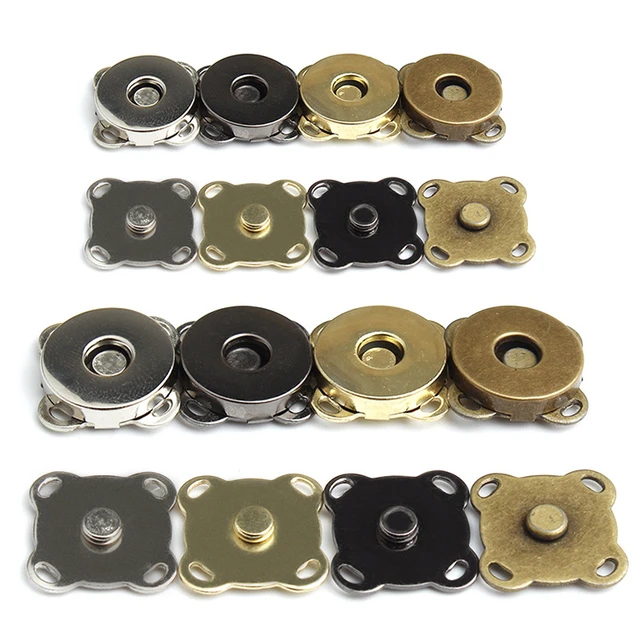5 Pcs 10/14/ 18mm Magnetic Snaps Purse handbag Clasp Closures Metal Button  DIY Bag Craft