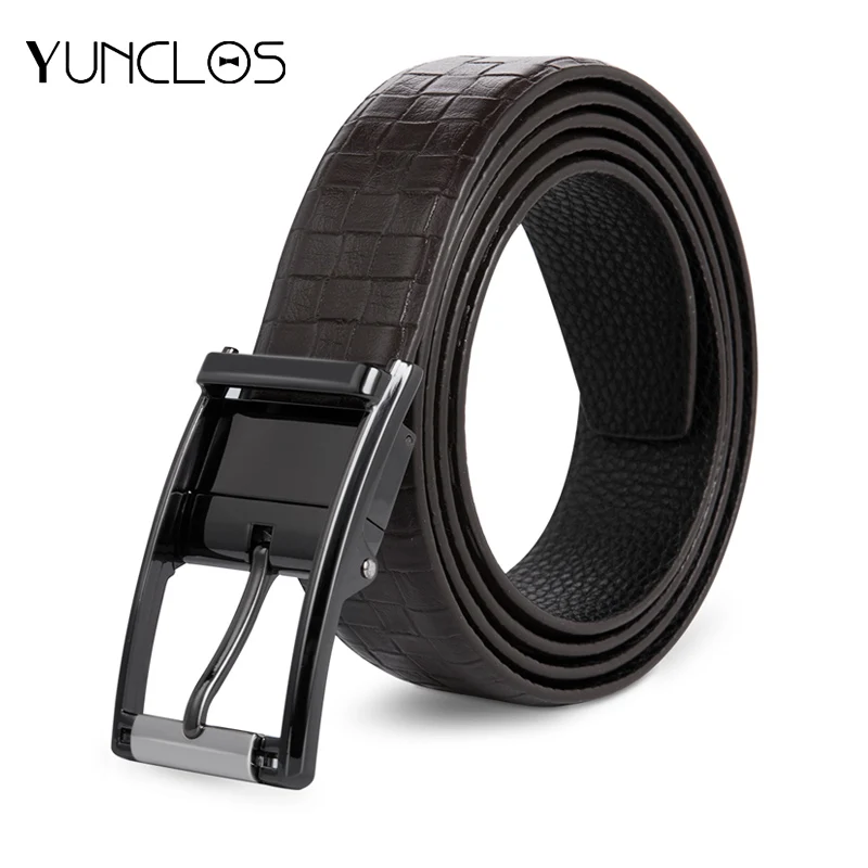 Men Belt for Jeans High Quality Leather Reversible Buckle Double Side Usage Male Strap Pants Hot Selling | Аксессуары для одежды