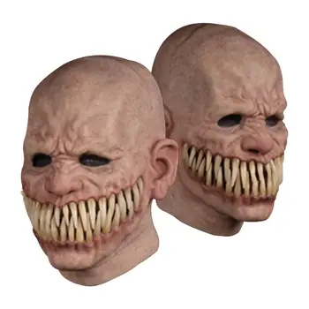 

Horror Bloody Zombie Clown Realistic Mask Mouthful of Teeth Devil Cosplay Scary Vampire Masquerade Halloween Party Costume Props