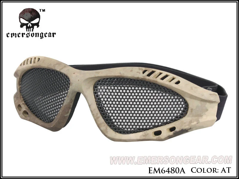 Emersongear Эмерсон ноль очки Painball Защита Для Страйкбола Очки стальная сетка военный Пейнтбольный шлем очки для пеших прогулок - Цвет: AT