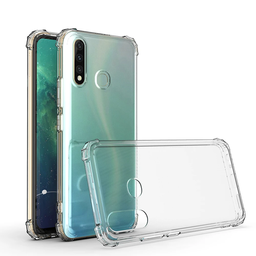 Shockproof Bumper Transparent Clear Case For VIVO X30 Pro X21 UD X21i X23 X27 Y3 Y11 Y13 Y15 Y17 Y19 Y81 Y5S Y85 U10 Y71 Y9S | Мобильные