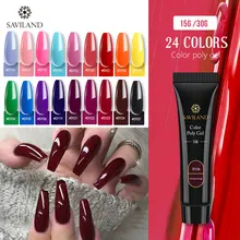 Saviland 15 мл цветной полигель 58 цветов термофлуоресцентный гель УФ-лак для ногтей быстрое наращивание ногтей