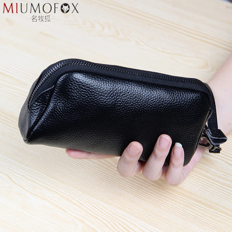 

Genuine Leather Female Day Clutches Fashion Shell Women Long Wallets Clutch Bag First Layer Cowhide Toiletry Bags Storage Purse