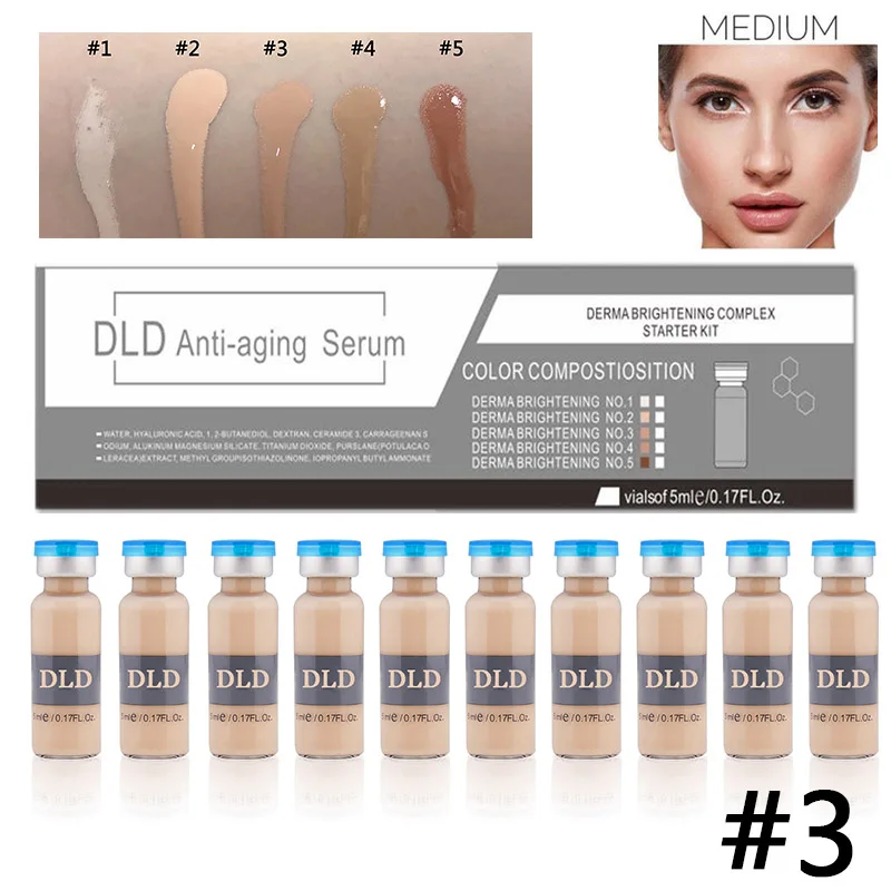 10pcs bb cream 3 20 шт 5 мл Отбеливающий Крем Сыворотка BB крем светящаяся Meso осветляющая сыворотка BB крем основа красота салон Косметика Макияж Жидкая foundatio - Цвет: 10pcs bb cream 3