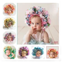Children's Crown Headband Hair Accessories Baby Newborn Photo Shoot Head Flower Baby Girls Bridal Floral Flower Wreath Hairband 1