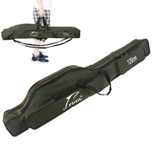 120 см армейский зеленый большой емкости двухслойные складные сумки для удочки парусиновые морские рыболовные снасти Складная упаковка