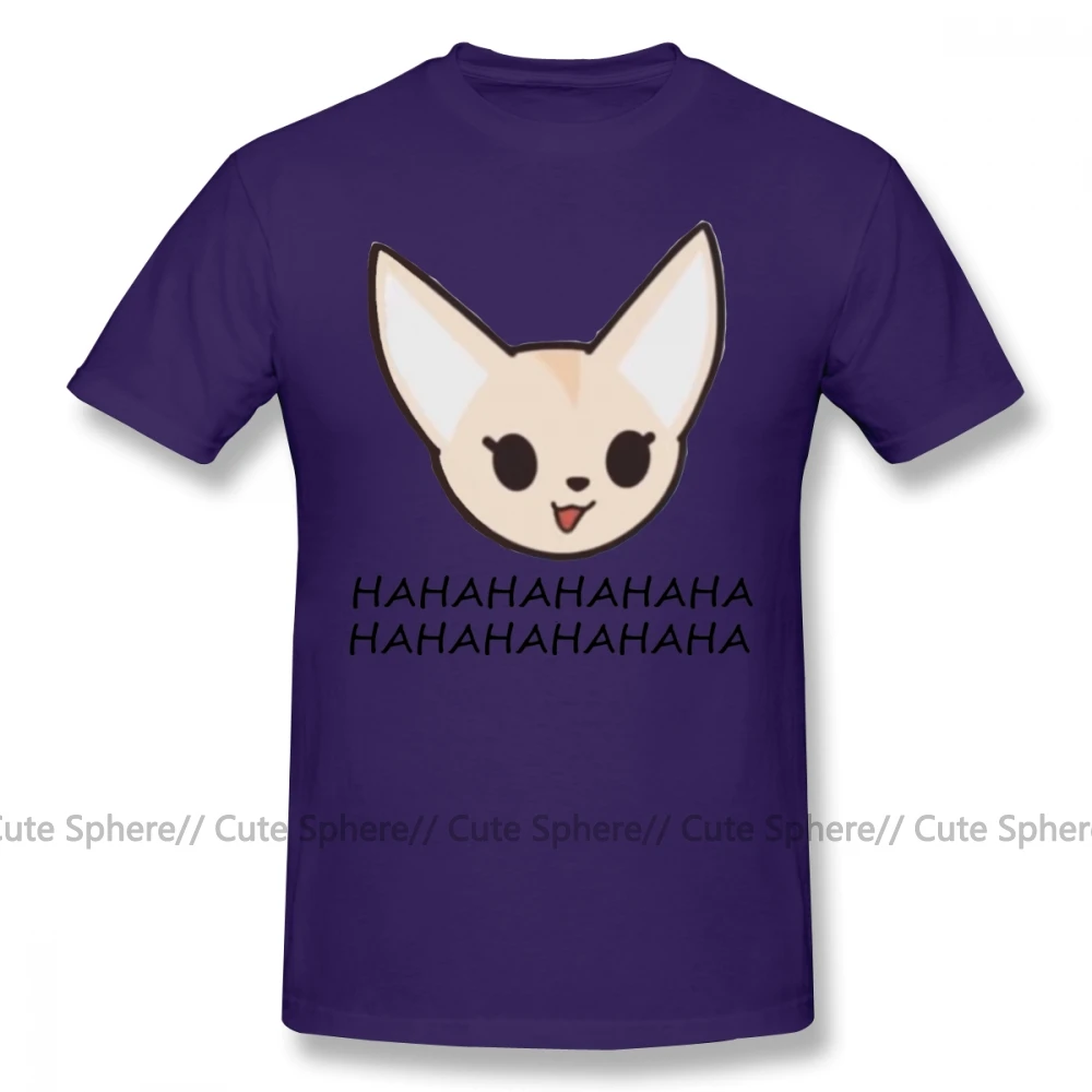 Retsuko футболка Fenneko Haha футболка большого размера с коротким рукавом Футболка мужская летняя с принтом 100 хлопок забавная футболка - Цвет: Purple