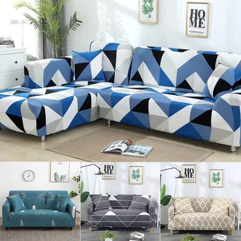 

CANIRICA Elastic Sofa Cover Living Room With Cushion Cover Stretch Couch Cover Geometric Armchair Cover Single/Two/Three Seat