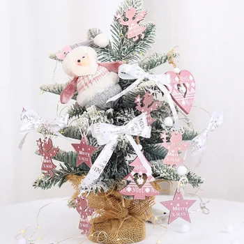 

Merry Christmas Tree Pendant Home Letter Hanging Decor Hollow Wood Xmas Ornament