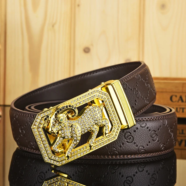 New Famous Brand Belt Men Quality Genuine Leather Belts for Women Luxury Strap Male Metal Automatic