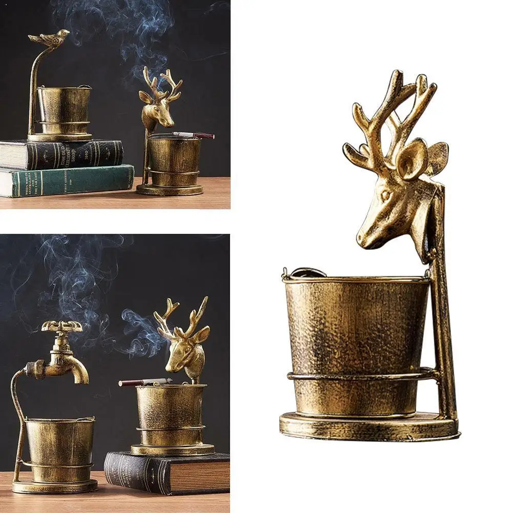 

Ashtray Cigar Gift For Boyfriend An Cigarette Home Ashtrays Creative Industrial Wind Personality Decorations American Retro T6Q4