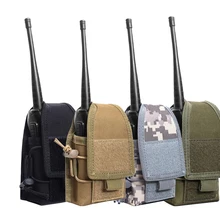 Tactical Molle Radio Pouch Walkie Talkie Holder Bag Interphone Storage Bag Army Shooting Hunting Mag Pouches EDC Pocket Holder