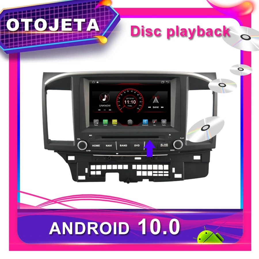 OTOJETA Автомобильный DVD Android 10,0 Автомобильный gps для MITSUBIHI LANCER- автомобильный Радио мультимедийная лента рекордер bluetooth навигация
