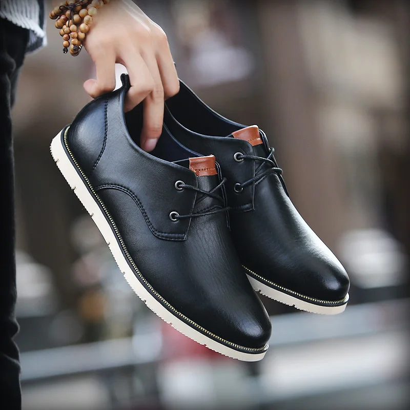 

2019 new leather men's shoes England Korean version 6cm cm wild casual shoes invisible squat high shoes