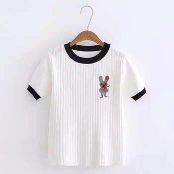 

2019 New Women's T Shirt Women Short Sleeved Color Womens Simple For Female Tshirt