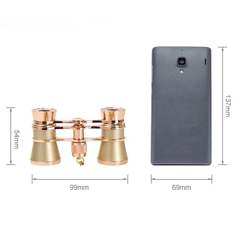 Черный 3X25 оперный бинокль с покрытием линзы телескоп опера стекло es театральное