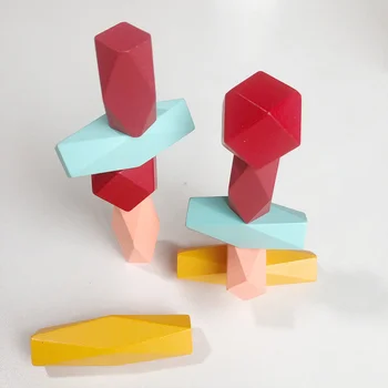 

10 Pcs Wooden Colorful Toy Bricks Toy For Playing Exercising