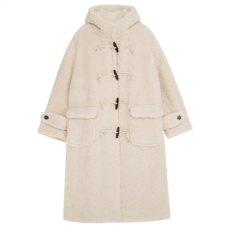Antelope beige AIGYPTOS/Новинка г.; зимнее бархатное пальто из искусственного меха ягненка; женское меховое пальто - Цвет: Antelope beige