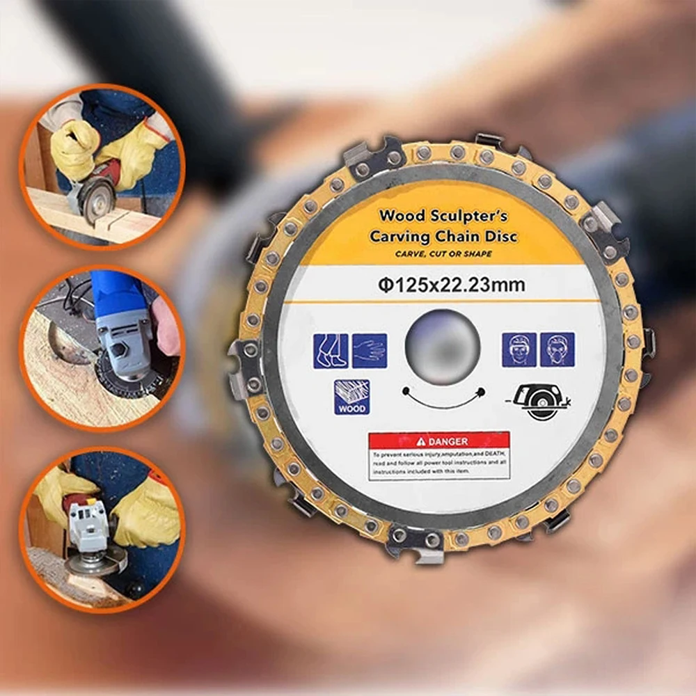 Резьба по дереву диск 5 дюймов шлифовальник цепи деревообрабатывающий пильный
