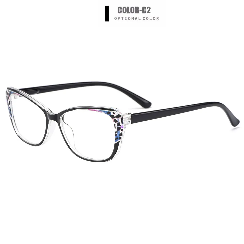 Gmei оптические стильные ультралегкие TR90 овальные женские оптические очки, оправа для близорукости, очки по рецепту, женские очки M1814 - Цвет оправы: C2